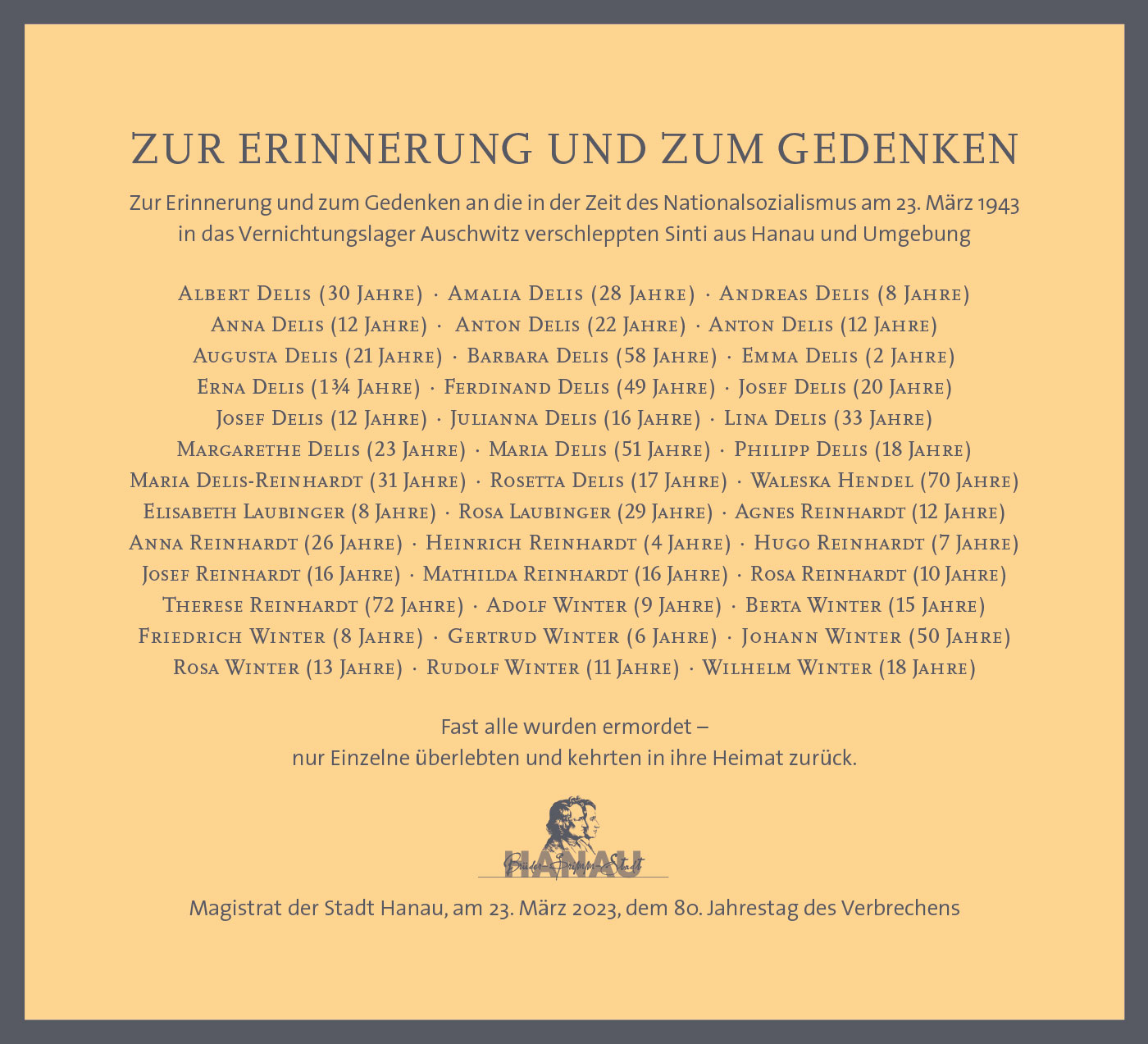 2023 Gedenkafel Sinti Hanau